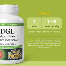 Natural Factors, 去甘草酸甘草根提取物, 90粒咀嚼片
