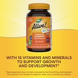 Nature's Way, Alive! 兒童，優質多維他命軟糖，櫻桃、葡萄和柳丁味，90 粒