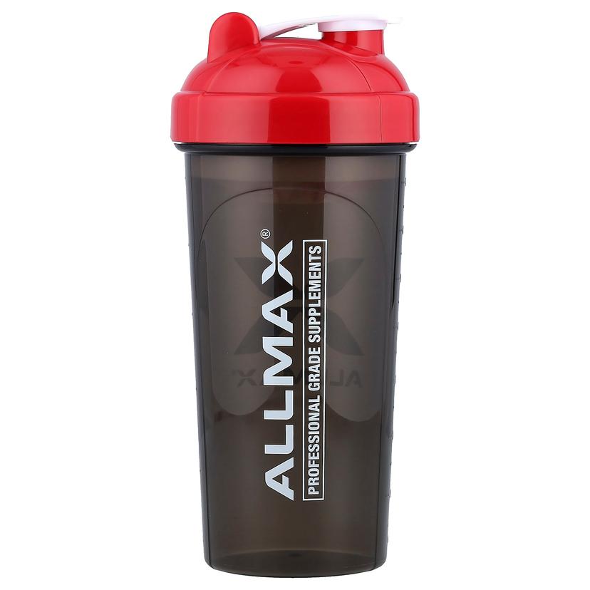 ALLMAX, 防漏搖杯，黑色/紅色，25 盎司（700 毫升）