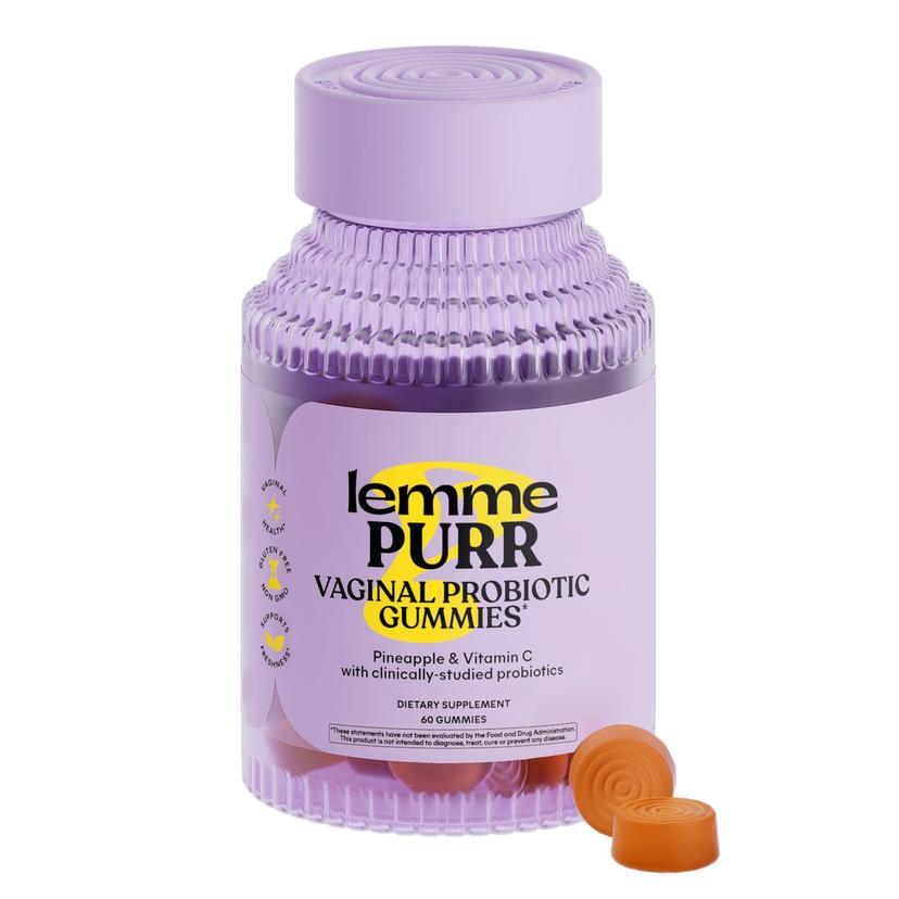 Lemme, Purr，女性私密部位益生菌，鳳梨味，60 粒軟糖