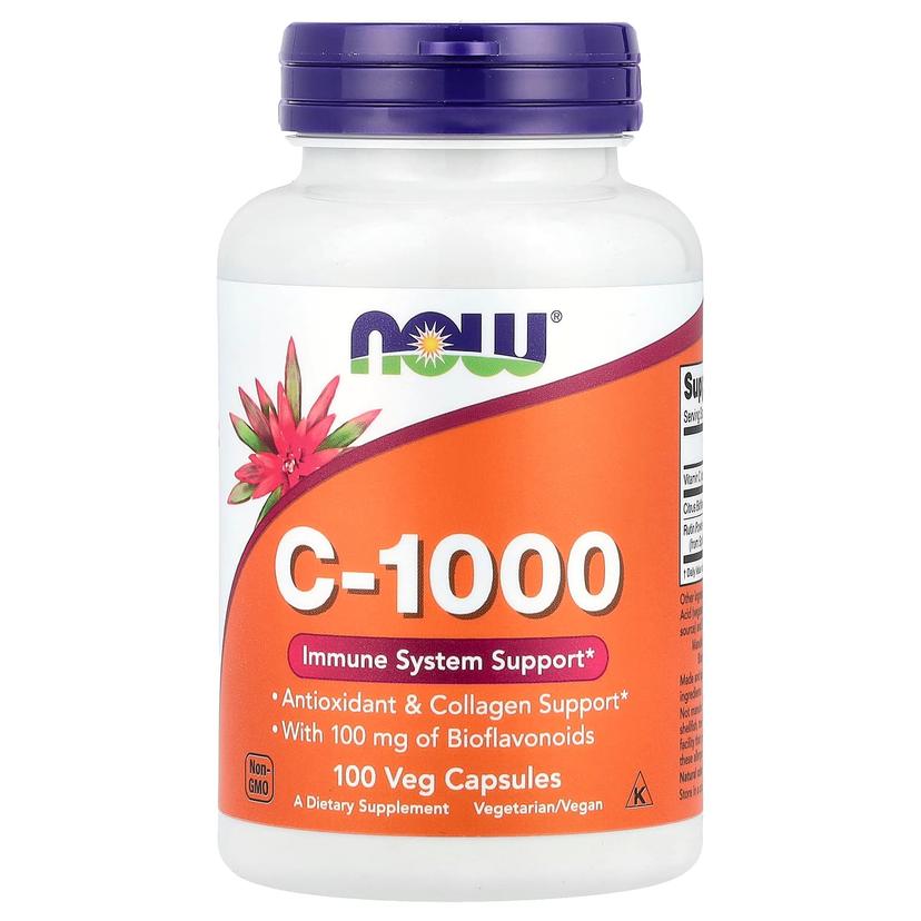 NOW Foods, 維他命 C-1000，100 粒素食膠囊