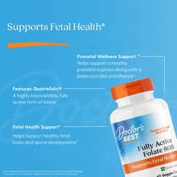 Doctor's Best, 全活性葉酸 800，800 微克，60 粒素食膠囊