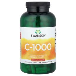 Swanson Vitamins, C-1000，玫瑰果維他命 C，250 粒全素膠囊