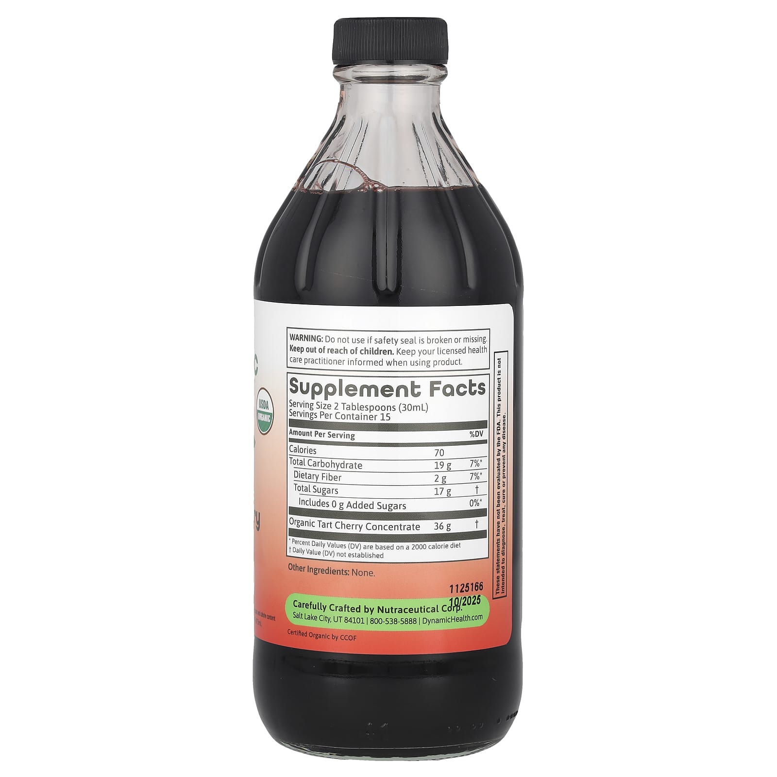 Dynamic Health, 酸櫻桃濃縮物，玻璃容器裝，16 液量盎司（473 毫升）