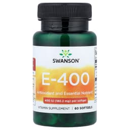 Swanson Vitamins, 維他命 E-400，180.2 毫克（400 國際單位），60 粒軟膠囊