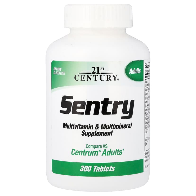 21st Century, Sentry,成年人復合維他命與多礦物質補充劑,300 片