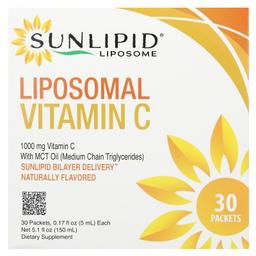 Sunlipid, 脂質體維他命 C，含中鏈甘油三酯油，30 包，每包 0.17 液量盎司（5 毫升）