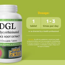 Natural Factors, DGL，解甘草提取物，180 片咀嚼片