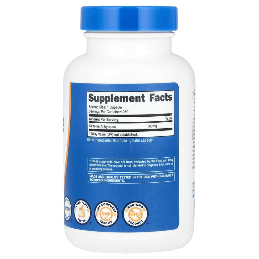 Nutricost, 咖啡萃取,100 毫克,250 粒膠囊