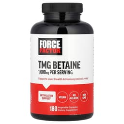 Force Factor, TMG 甜菜鹼，1000 毫克，180 粒素食膠囊（每粒膠囊 500 毫克）