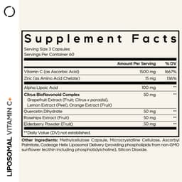 Codeage, 脂質體維他命 C+，180 粒素食膠囊