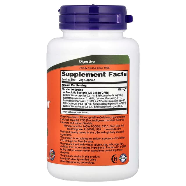 NOW Foods, Probiotic-10™,100 粒素食膠囊