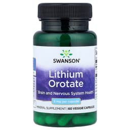 Swanson Vitamins, 乳清酸鋰，5 毫克，60 粒素食膠囊