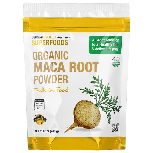California Gold Nutrition, SuperFood,認可有機祕魯瑪卡根粉,8.5 盎司(240 克)