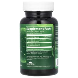 MRM Nutrition, 素食維他命 D3 和 K2，60 粒全素食膠囊