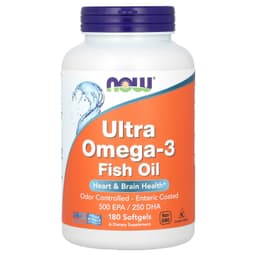 NOW Foods, Ultra Omega-3 魚油，180 粒軟凝膠