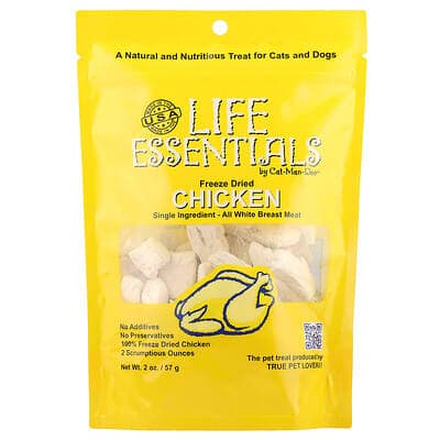 Cat-Man-Doo, Life Essentials，凍乾雞肉，貓狗用，2 盎司（57 克）