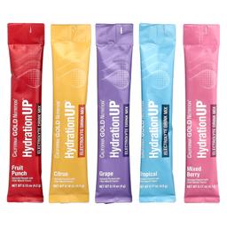 California Gold Nutrition, HydrationUP®，電解質混合飲品，含乳酸鈣、維他命 C 和 E，什錦口味，20 包，每包 0.14 盎司-0.17 盎司（4 克-4.8 克）