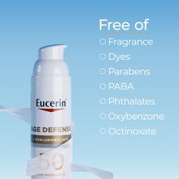Eucerin, Age Defense，輕盈面部抗曬乳液，SPF 50，無香型，2.5 液量盎司（75 毫升）
