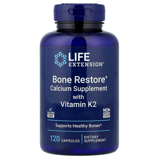 Life Extension, 含維他命 K2 的骨骼修復補充劑,120 粒膠囊