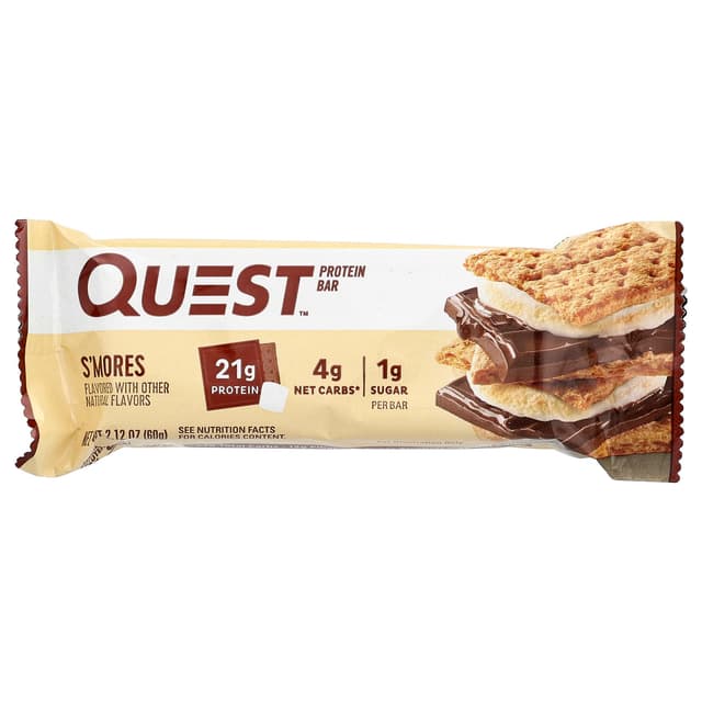 Quest Nutrition, 蛋白棒,S'Mores,4 根,每根 2.12 盎司(60 克)