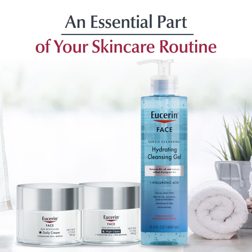 Eucerin, 面部,Q10 煥活日霜,無香,1.7 盎司(48 克)