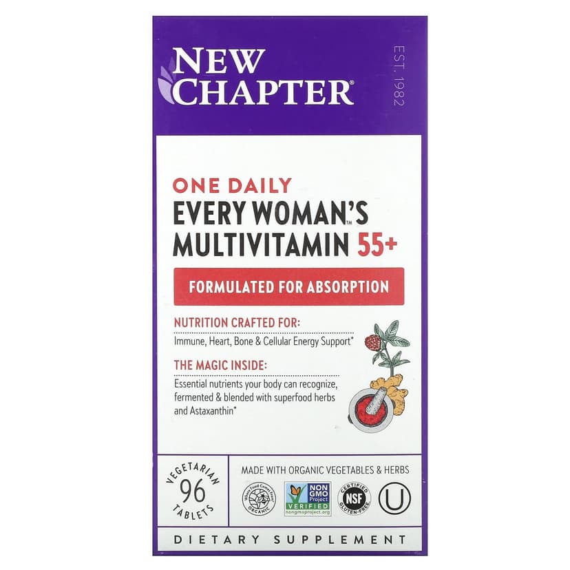 New Chapter, 55+ Every Woman 女性每日一片,全食多維他命,96 片素食片