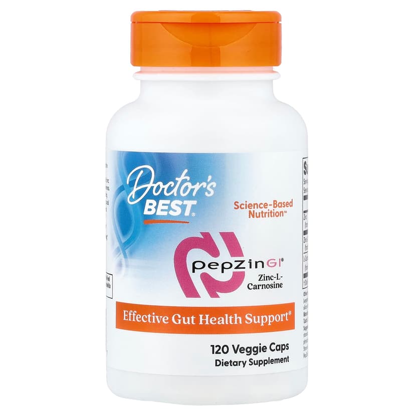 Doctor's Best, PepZin GI®,鋅-L-肌肽複合物,120 粒素食膠囊