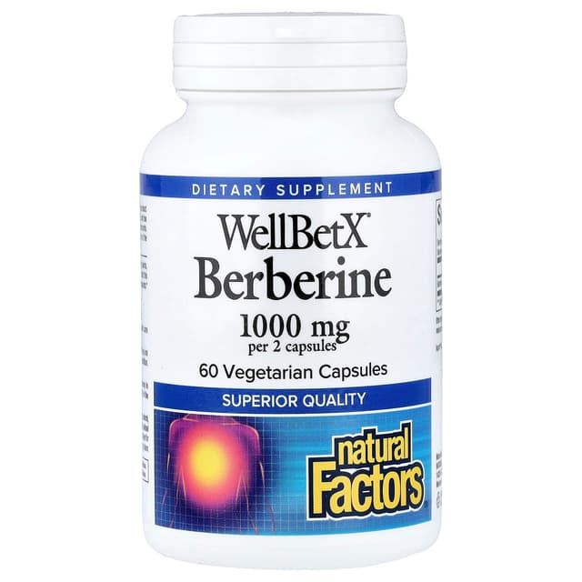 Natural Factors, WellBetX® 小檗鹼,60 粒素食膠囊(每粒膠囊 500 毫克)