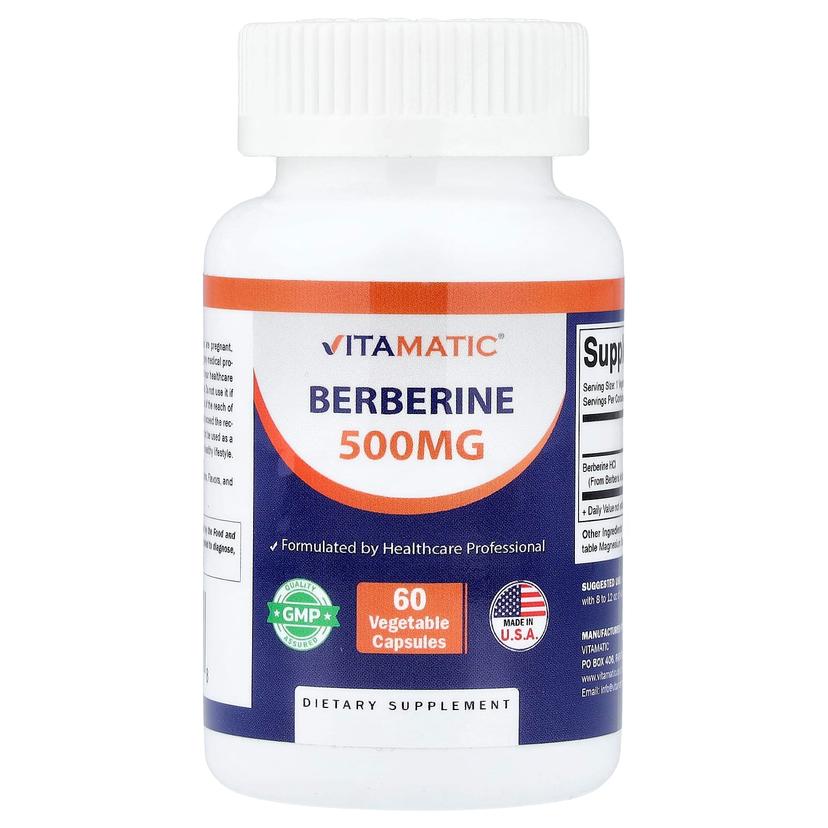 Vitamatic, 小檗鹼，500 毫克，60 粒素食膠囊