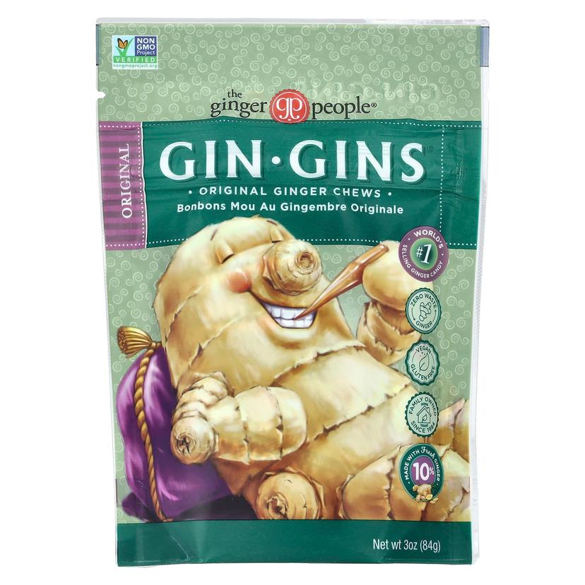 The Ginger People, Gin Gins®，姜咀嚼片，原味，3 盎司（84 克）