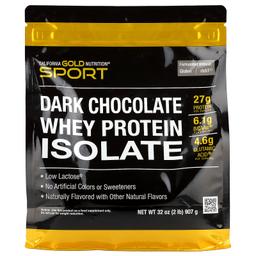 California Gold Nutrition, 運動，分離乳清蛋白，黑巧克力，2 磅（907 克）