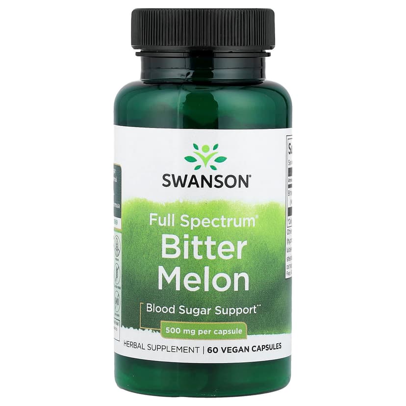 Swanson Vitamins, 多面®苦瓜,500 毫克,60 粒全素膠囊