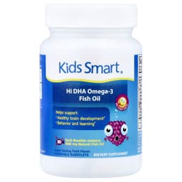 Kids Smart, Kids Smart®，Hi DHA-Omega 3 魚油，水果味，30 粒咀嚼軟膠囊