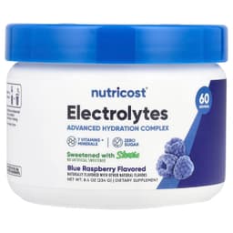 Nutricost, 電解質，高階補水複合物，藍樹莓味，8.4 盎司（234 克）