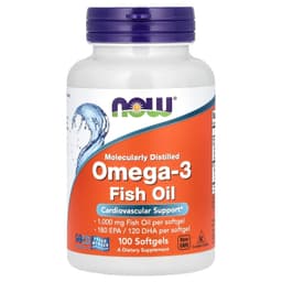 NOW Foods, Omega-3 魚油，1000 毫克，180 EPA-120 DHA，100 粒軟凝膠