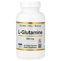 California Gold Nutrition, L-谷氨酰胺，AjiPure，120 粒素食膠囊（每粒 500 毫克）