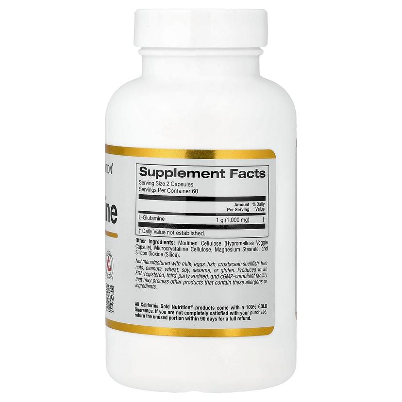 California Gold Nutrition, L-谷氨酰胺，AjiPure，120 粒素食膠囊（每粒 500 毫克）