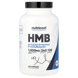 Nutricost, HMB，β-羥基-β-甲基丁酸，240 粒膠囊（每粒 500 毫克）