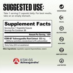 NutraBio, 南非醉茄 KSM-66，600 毫克，90 粒素食膠囊