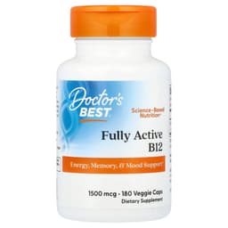 Doctor's Best, 充分活躍維他命 B12 素食膠囊，1500 微克，180 粒