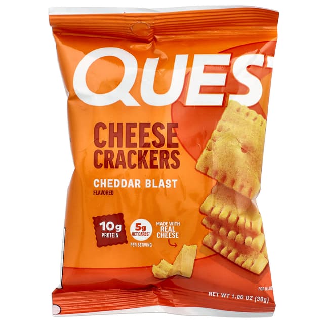 Quest Nutrition, 乳酪餅乾,勁爆切達乳酪,4 袋,每袋 1.06 盎司(30 克)