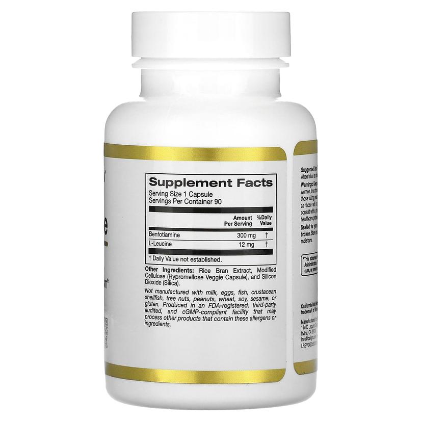 California Gold Nutrition, 苯磷硫胺，300 毫克，90 粒素食膠囊
