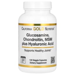California Gold Nutrition, 葡萄糖胺軟骨素，MSM 加透明質酸，120 粒素食膠囊