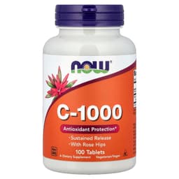NOW Foods, C-1000 維他命 C 營養片，含玫瑰果，100 片裝