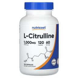 Nutricost, L-瓜氨酸，1000 毫克，120 粒膠囊（每粒膠囊 500 毫克）
