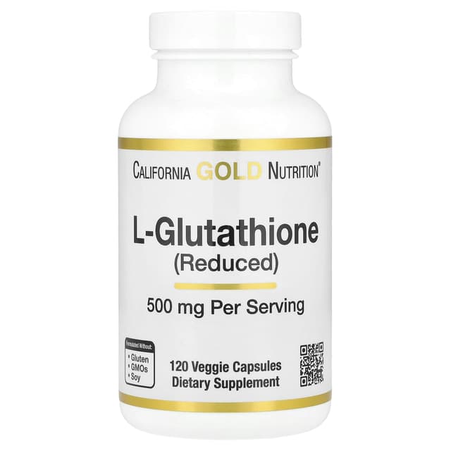 California Gold Nutrition, L-谷胱甘肽(還原型),500 毫克,120 粒素食膠囊