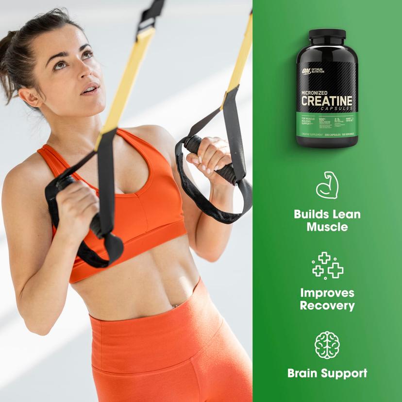 Optimum Nutrition, 微粒化肌酸膠囊，200 粒（每粒 1.25 克）