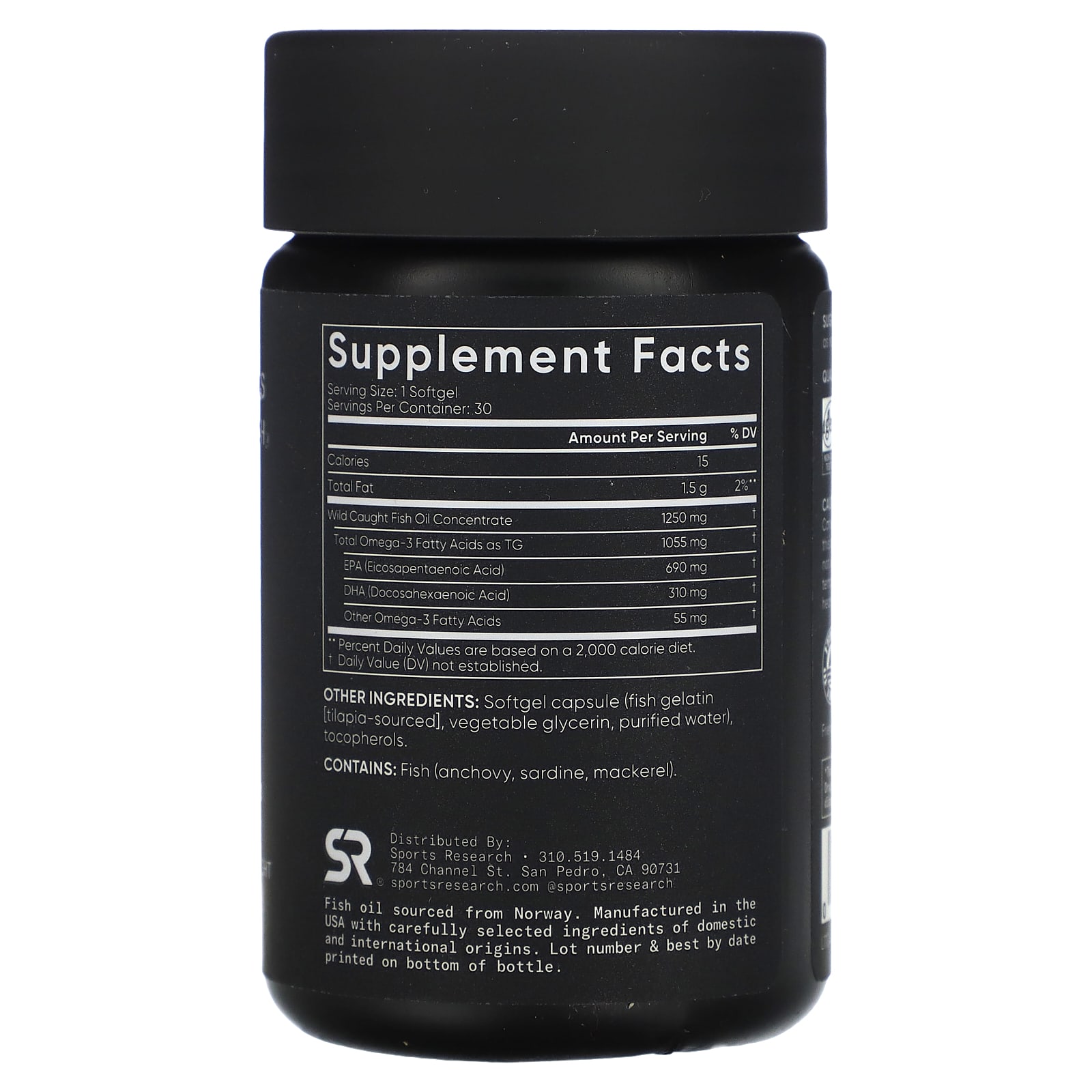 Sports Research, Omega-3 魚油，三倍功效，30 粒軟凝膠