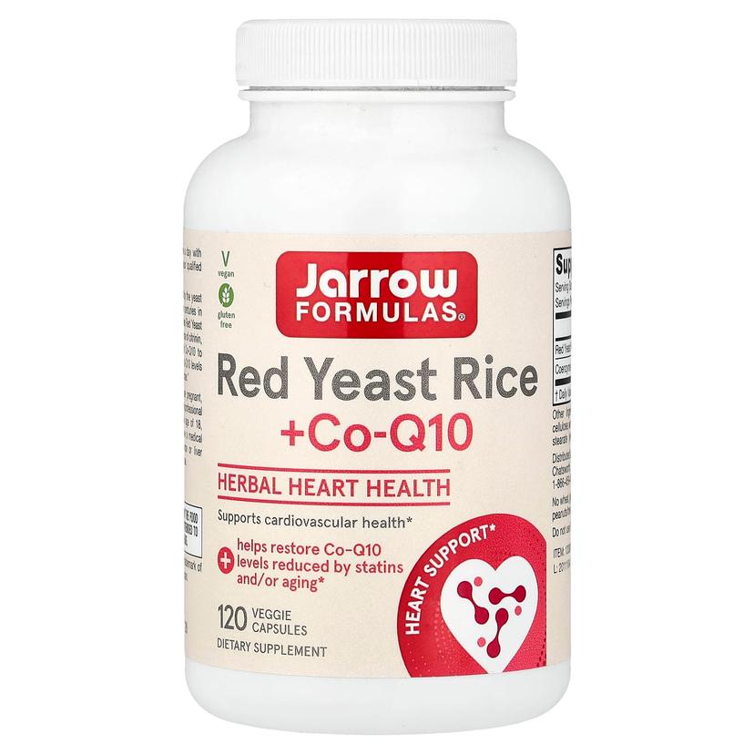 Jarrow Formulas, 紅曲米 + 輔酶 Q10，120 粒素食膠囊